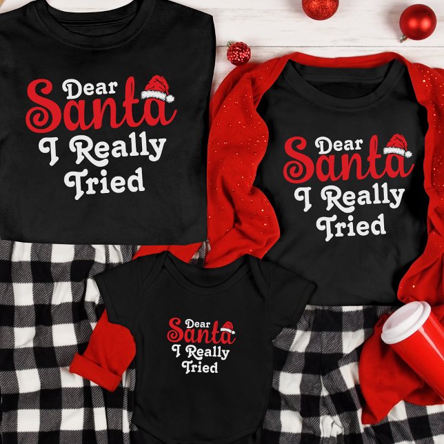 T-shirt Famille de Noël personnalisée Funny Cher Père Noël (Créateur téléchargé)