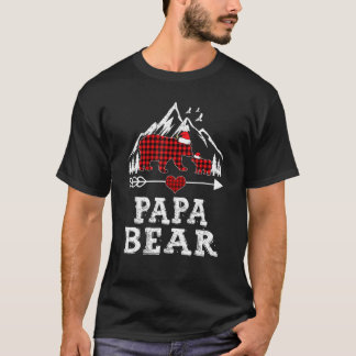 T-shirt Famille de Pyjama Correspondant à l'Ours Rouge Pai