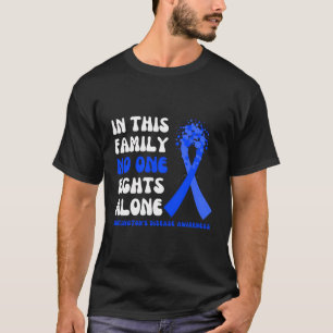 T-shirt Famille De Ruban Bleu De Sensibilisation À La Mala