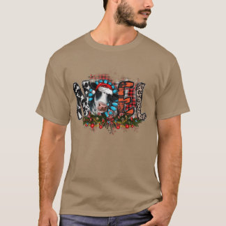 T-shirt Famille de vache Noël