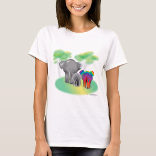T-shirt Famille d'éléphants LGBTQ - "Chaque famille en a