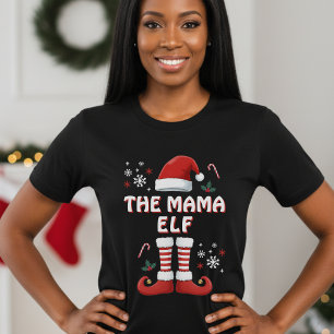 T-shirt Famille d'elfes de Noël qui s'associe Funny T-shir