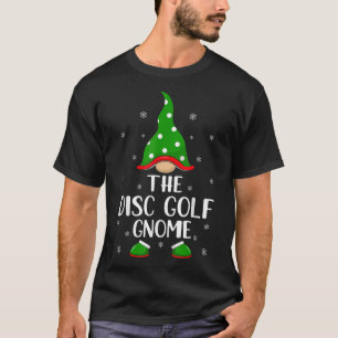 T-shirt Famille Drôle Matching The Disk Golf Gnome Christm