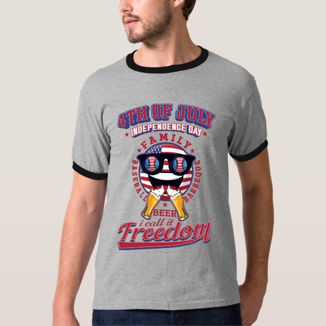 T-shirt Famille du 4 juillet (Devant)