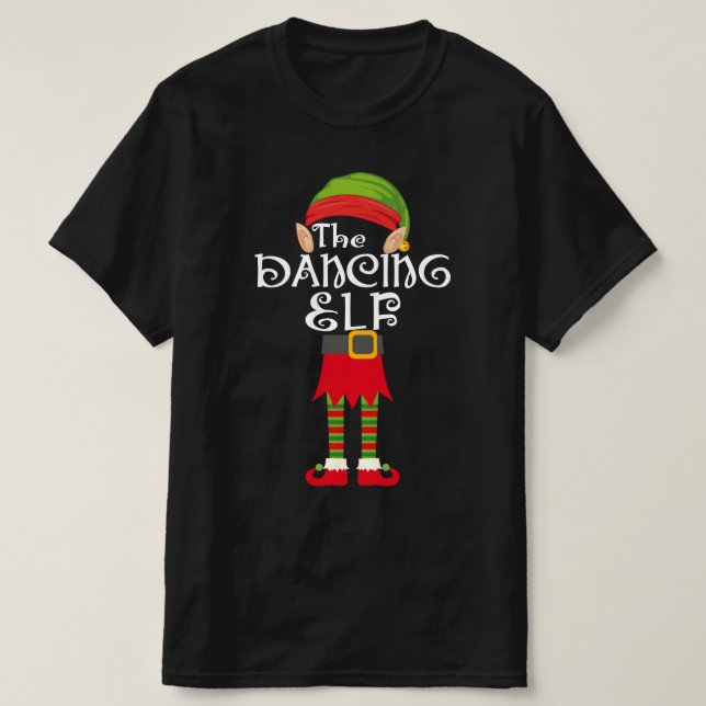 T-shirt famille elfe danser jumelage noël (Design devant)