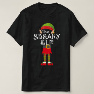 T-shirt famille elfe sournoise jumelée noël
