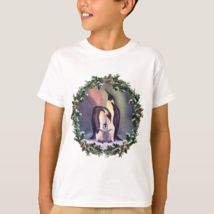T-shirt FAMILLE et GUIRLANDE de PINGOUIN par SHARON SHARPE