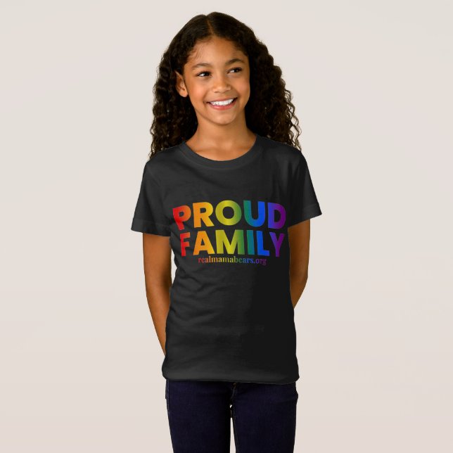 T-shirt Famille Fier Enfants (Devant entier)