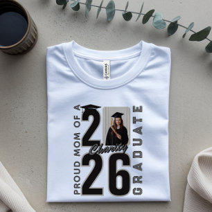 T-shirt Famille fière de photo personnalisée pour la remis