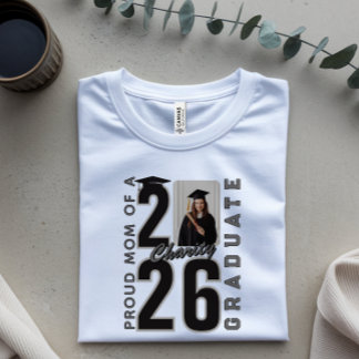 T-shirt Famille fière de photo personnalisée pour la remis