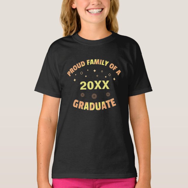 T-shirt Famille Fière D'Un Diplômé De 2022 (Devant)