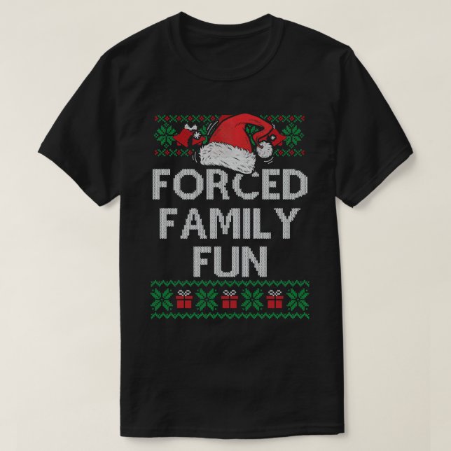 T-shirt Famille Forcée Amusants Sarcastique Adulte Drôle N (Design devant)