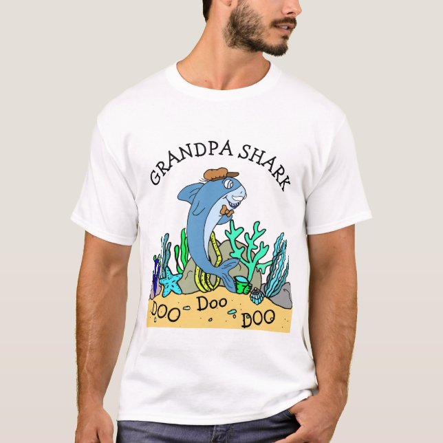 T-shirt Famille Grandpa Shark Doo Doo (Devant)