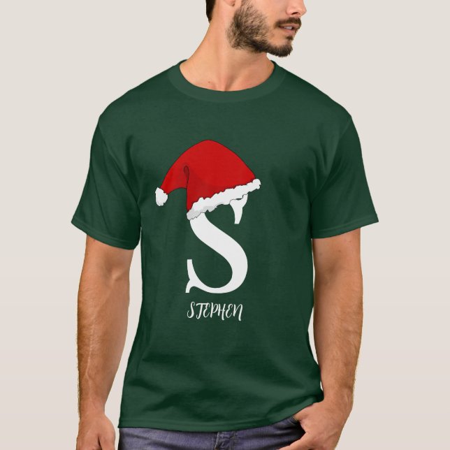 T-shirt Famille initiale de jumelage personnalisée en pyja (Devant)