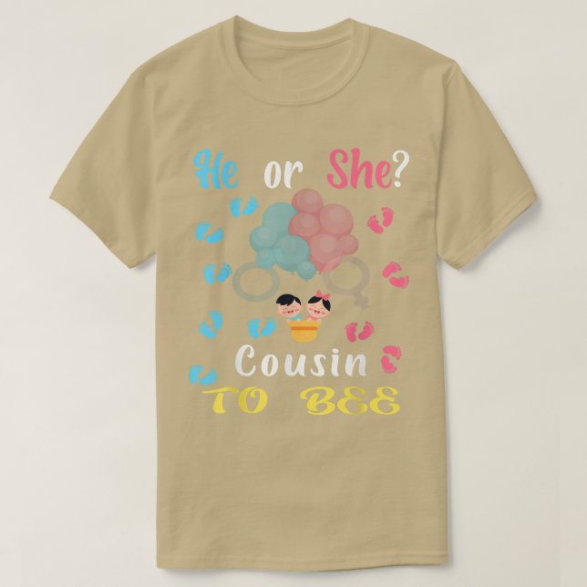 T-shirt famille jumelle baby party Genre ou sexe révéler (Design devant)