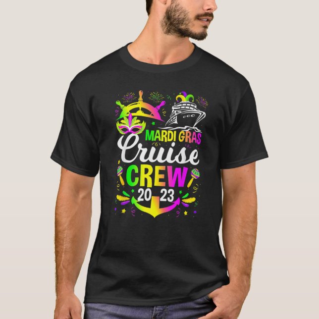 T-shirt Famille Mardi Gras Cruise Crew 2023 Matching Group (Devant)
