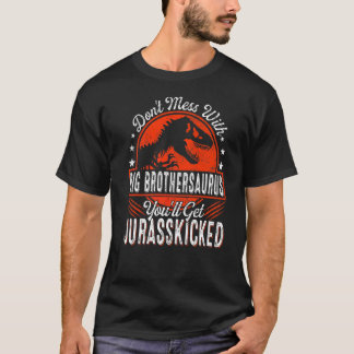 T-shirt Famille Mens Correspondant Big Brother Dinosaures