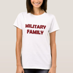 T-shirt Famille militaire, chemise rouge pour dames