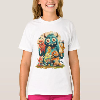 T-shirt Famille Monster