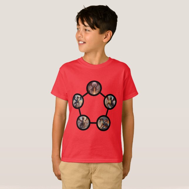 T-shirt Famille mystique de Dragon King (Devant entier)