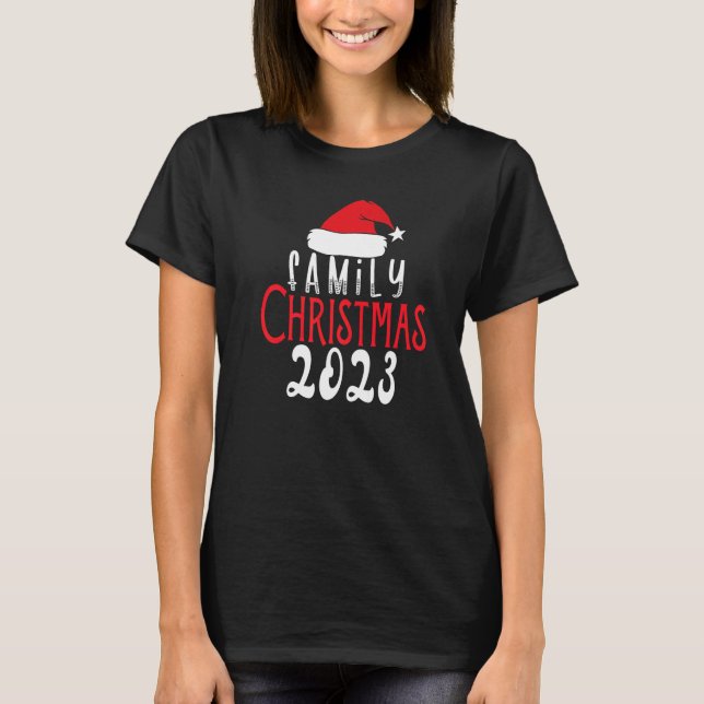 T-shirt Famille Noël 2023 Escouade de jumelage Père Noël E (Devant)