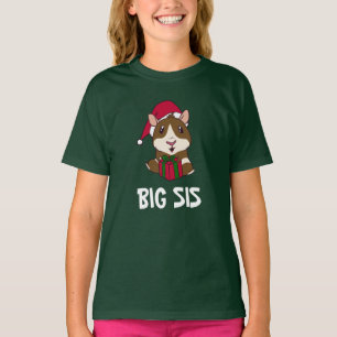 T-shirt Famille Noël Guinée Cochon Big Sis Personnaliser
