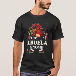 T-shirt Famille Noël Pajama Abuela Gnome Buffalo Plaid Mat