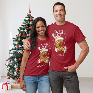 T-shirt Famille Noël Père Noël Gingerpain Alphabet G
