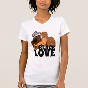 T-shirt Famille noire Amour Brown Amour noir