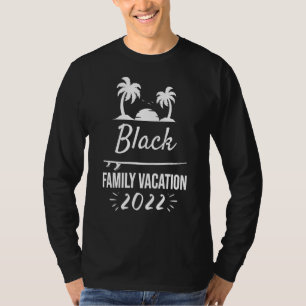 T-shirt Famille noire Vacances Groupe tropical Trip Beach