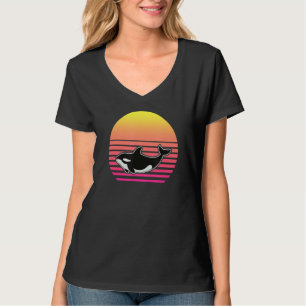 T-shirt Famille Orca Vintage Art Retro Killer Whale Famill
