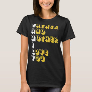 T-shirt Famille Père Et Mère Amour Fier Vous Adoption F