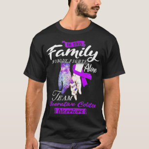 T-shirt Famille Personne ne combat seul Équipe Ulcerative 