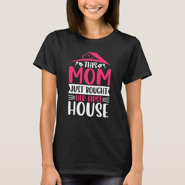 T-shirt Famille Propriétaire Maman Résidentiel Maison Fête (Devant)