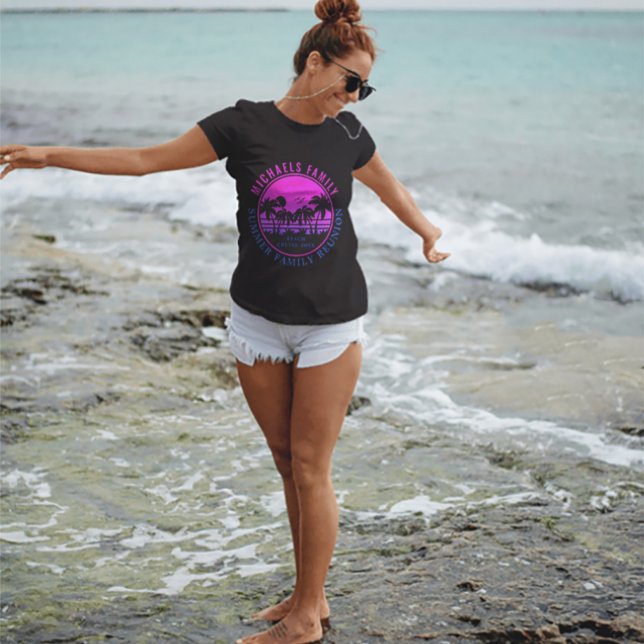 T-shirt Famille Reunion Beach Cruise Sunset Vacation 60s (Family Reunion Beach Cruise Sunset Vacation 60s Shirt)
