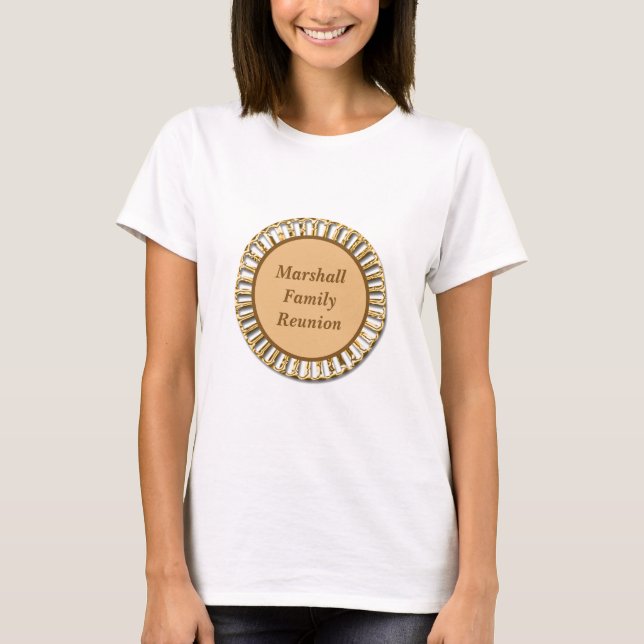 T-shirt Famille Réunion Elegant Or Argent N'importe quel n (Devant)