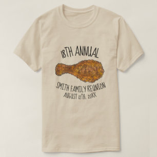 T-shirt Famille Réunion Fried Pique-nique à la jambe de po