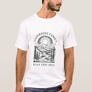 T-shirt Famille Réunion Road Trip Mountain Personnalisé