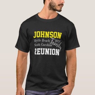 T-shirt Famille Réunion Typographie moderne Parti