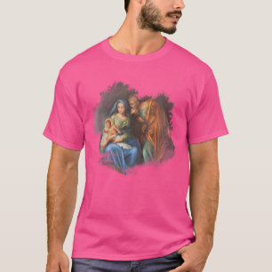 T-shirt Famille Sacrée Tee Vierge Marie Joseph Jésus Catho