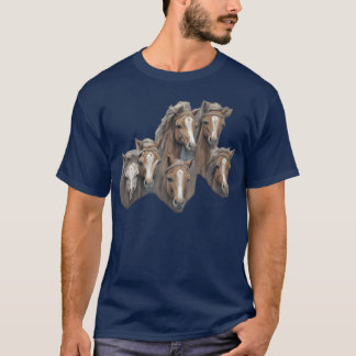 T-shirt Famille Si Beautiful Horses