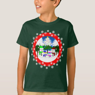 T-shirt Famille Snowman de Noël