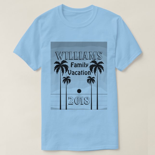 T-shirt Famille Sunset Beach (Design devant)