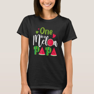 T-shirt Famille Un Dans Un Melon Papa Fête Anniversaire Co