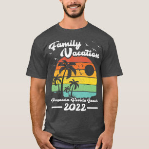 T-shirt Famille Vacation 2022 Vintage Pensacola Floride Be