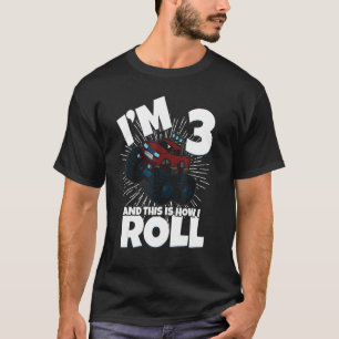 T-shirt Familles Frères Monster Trucks Anniversaire Je Sui