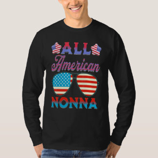 T-shirt Family  All American Nonna Us 4th Of July Patrioti