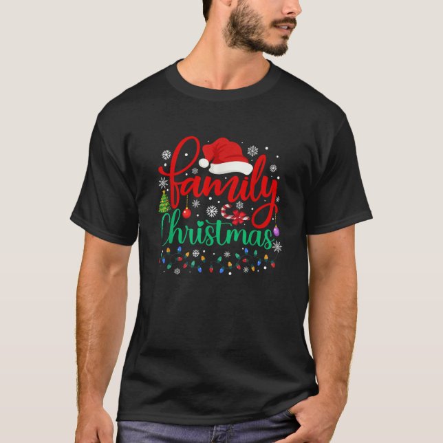 T-shirt Family Christmas Squad Matching Pajamas Funny Sant (Devant)