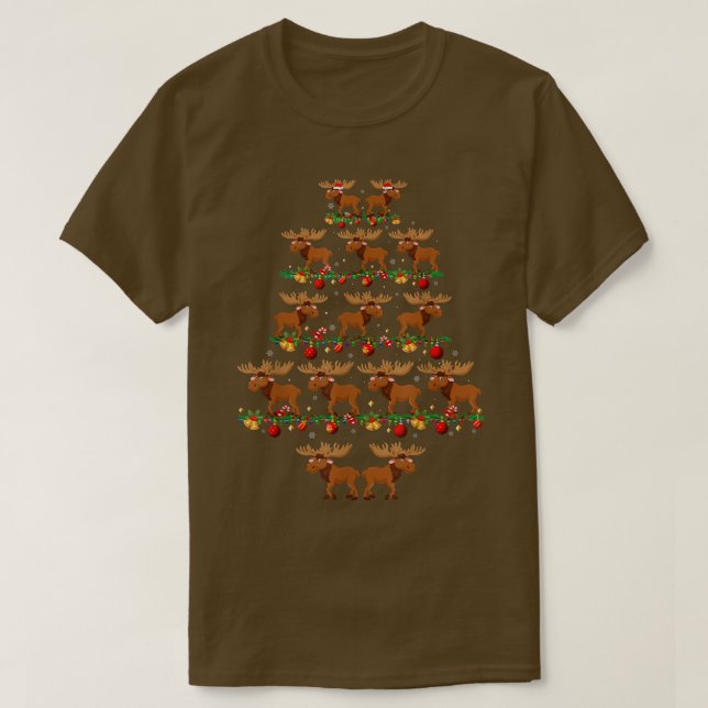 T-shirt Family Pajama Sets Christmas Matching Moose Xmas T (Design devant)
