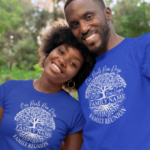 T-shirt Family Reunion Family Tree Texte blanc